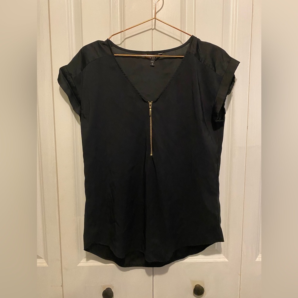 Express Satin Black Shirt